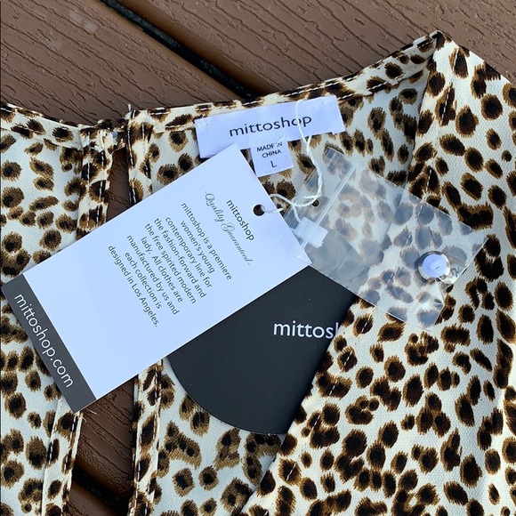 NWT mittoshop Cheetah Blouse - Picture 4 of 8